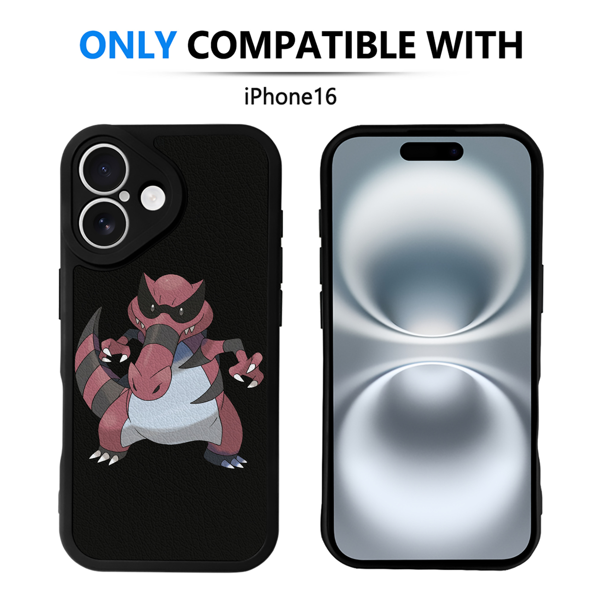 （画像用） ポケットモンスター Pokémon 【iPhone 16シリーズ対応】シリコンスマホケース（レザー調） 材質：シリコン